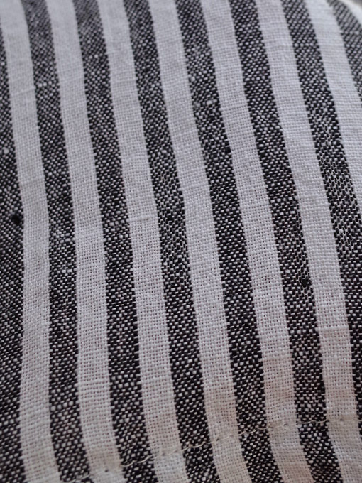 Le vestiaire de jeanne VDJ Classic trousers, light stripes linen リネンストライプロングパンツ