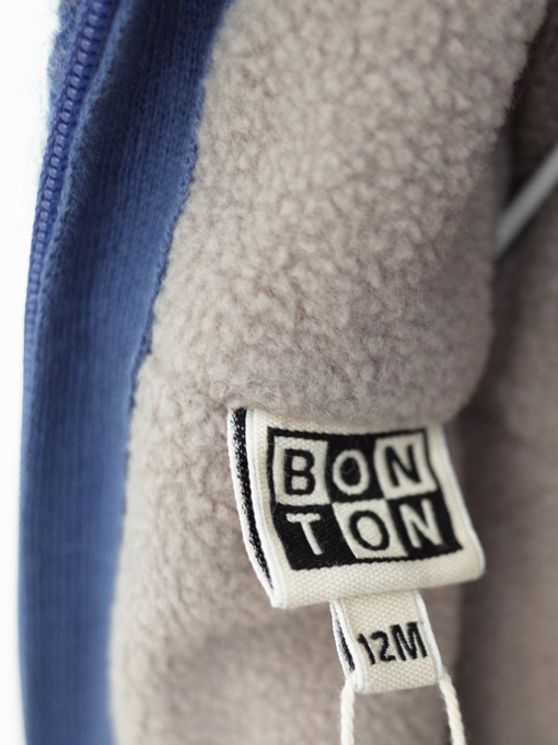 BONTON　フランス子供服　ベビー　モヘア混フードニットロングコート