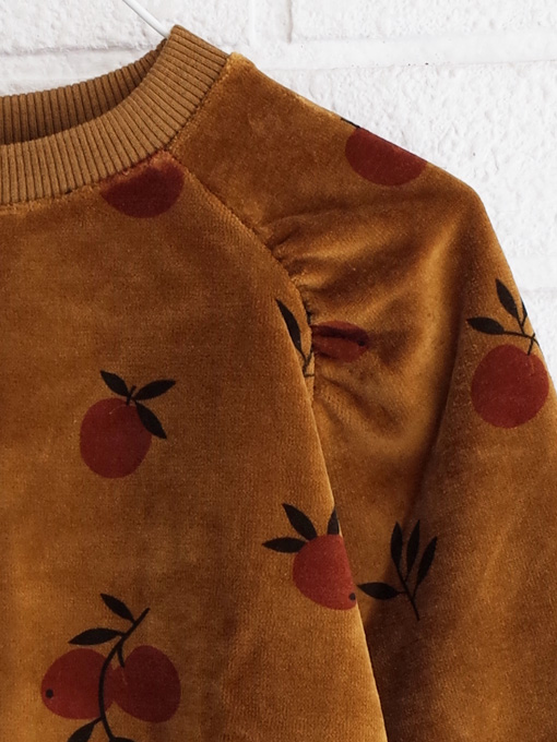 emile et ida フランス子供服　エミールエイダ　プリントベロアトレーナー