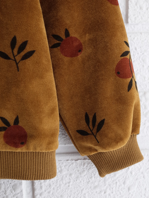 emile et ida フランス子供服　エミールエイダ　プリントベロアトレーナー