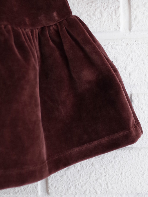 emile et ida フランス子供服　エミールエイダ　ベロアティアードワンピース