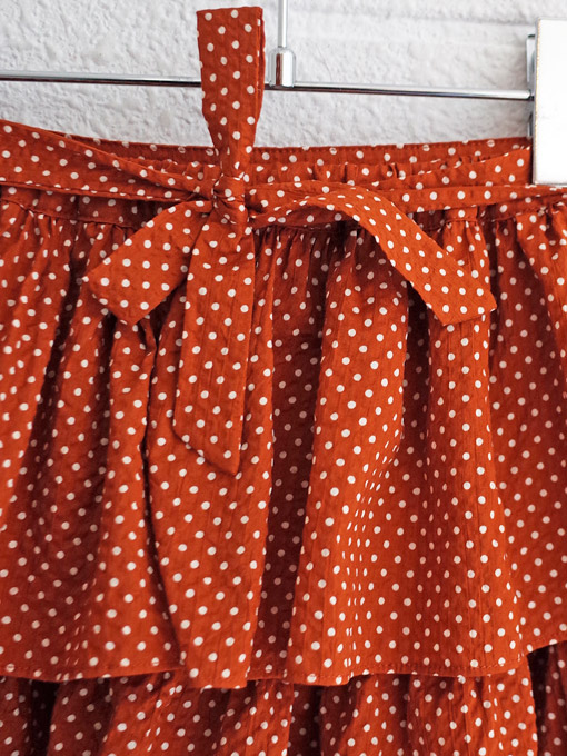 CARAMEL Flounder Skirt キャラメル 英国子供服　ピンドットラッフルスカート