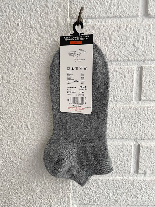 フランスブランド　DOREDORE 　ウールカシミアショートソックス