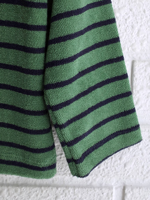 フランス子供服　emile et ida　パイルボーダー長袖ポロシャツ