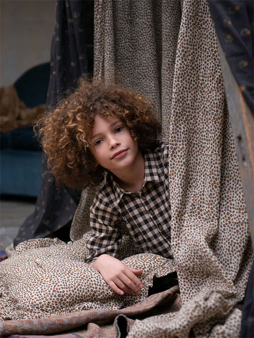 フランス子供服　emile et ida　ギンガムシャツ