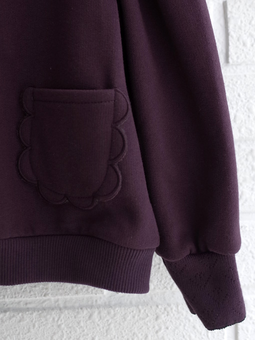 エミールエイダ emile et ida スカラップポケットフードジップパーカー