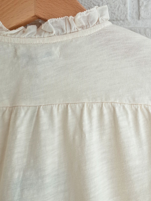 フランス子供服　emile et ida　スラブジャージーフリル長袖Tシャツ