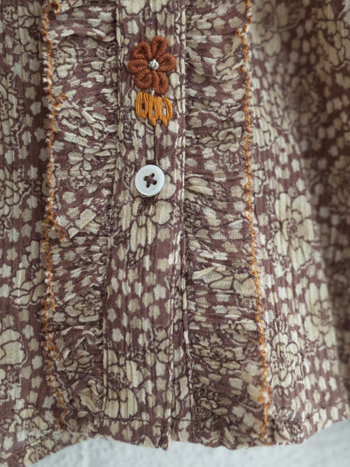 コットンクレープ花柄ブラウス　emile et ida　フランス子供服