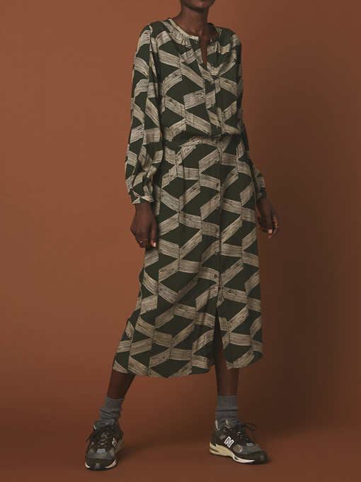 Hartford　レディース　フランスブランド　プリントビスコースワンピース