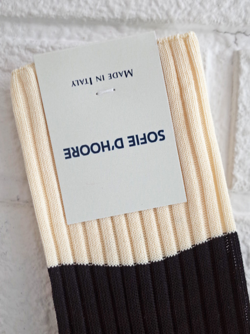 SOFIE D'HOORE　FOUR　レディース　コットン100％バイカラーソックス