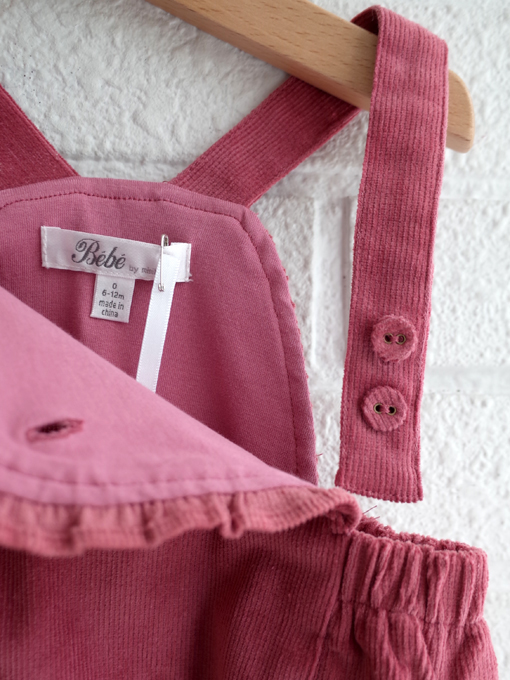 minihaha　オーストラリア子供服　コーディロイショートサロペット　ブルマ