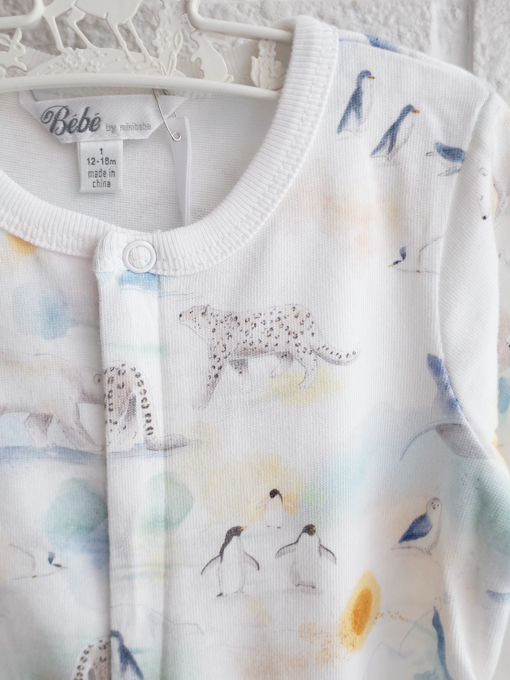 ベビー　足つき長袖ロンパース　オーストラリア子供服　minihaha