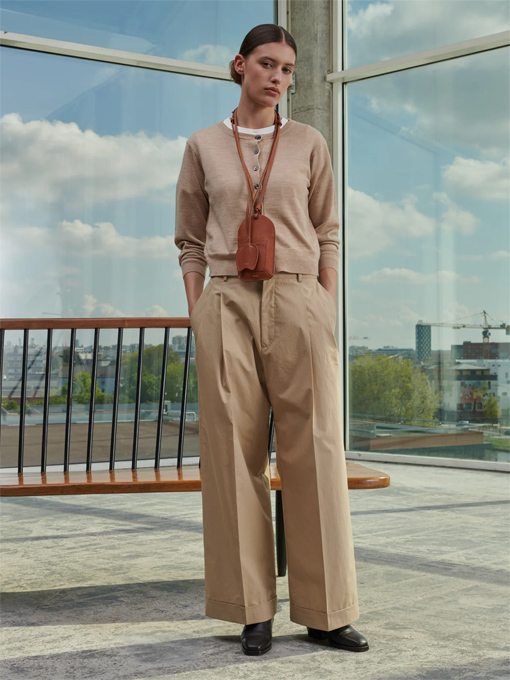 soeur WATSON レディース ダーツ入りコットンワイドパンツ