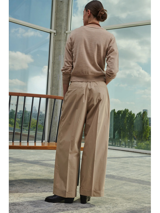 soeur WATSON レディース ダーツ入りコットンワイドパンツ