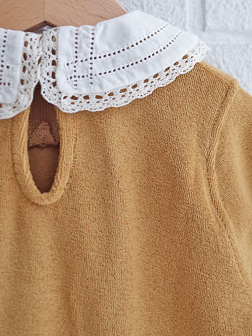 emile et ida kids　エミールエイダ　ガールズ　レース襟トレーナー