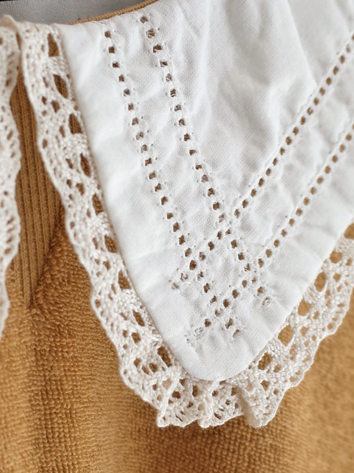 emile et ida kids　エミールエイダ　ガールズ　レース襟トレーナー