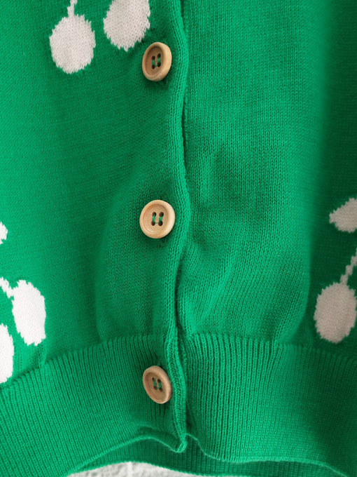 エミールエイダ チェリーオーガニックコットンカーディガン フランス  