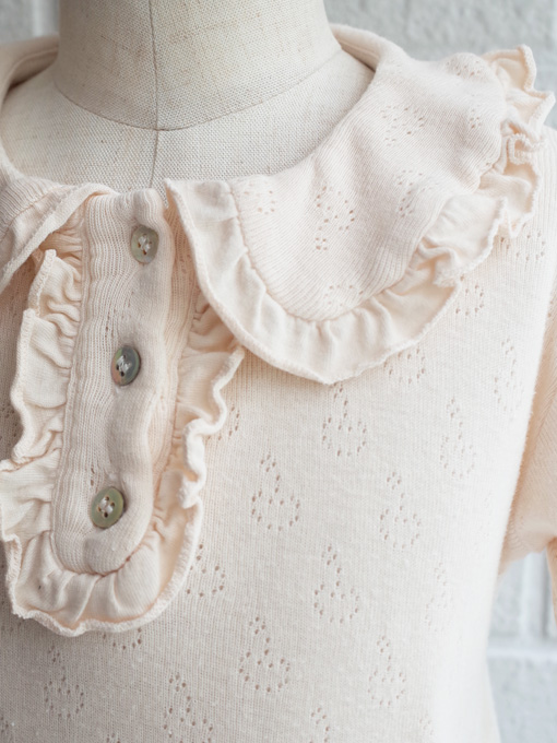 emile et ida kids　エミールエイダ　ガールズ　ジャージーフリルブラウス