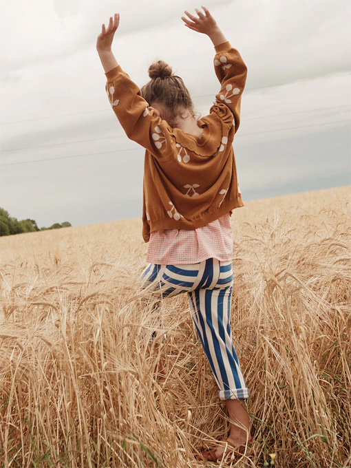 emile et ida kids　エミールエイダ　ストライプスウェットパンツ