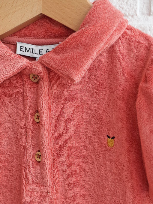 emile et ida kids　エミールエイダ　ガールズ　パイルポロワンピース