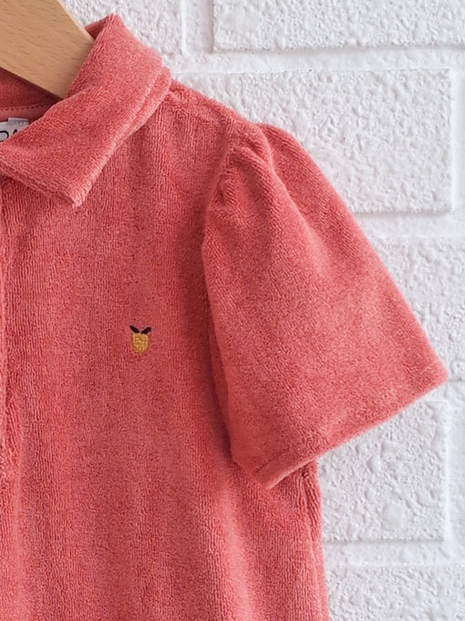 emile et ida kids　エミールエイダ　ガールズ　パイルポロワンピース