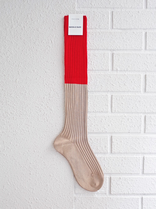 SOFIE D'HOORE　FRIDAY　コットン100％ レディース　バイカラーリブハイソックス