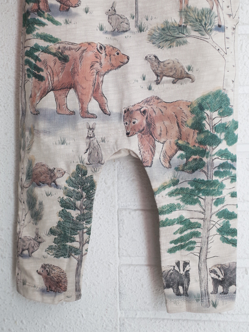 クマプリント長袖ロンパース　minihaha オーストラリア子供服