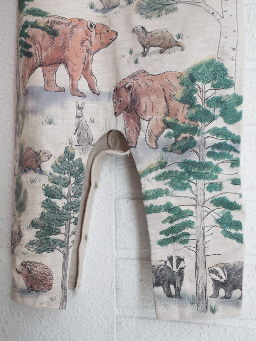 クマプリント長袖ロンパース　minihaha オーストラリア子供服