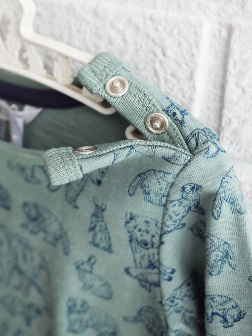 ベビー　動物プリント長袖Tシャツ　オーストラリア子供服　minihaha