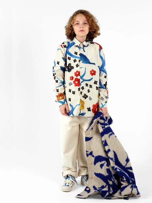 WOLF＆RITA プリント細コーデュロイ長袖シャツ ポルトガル子供服 OTTI