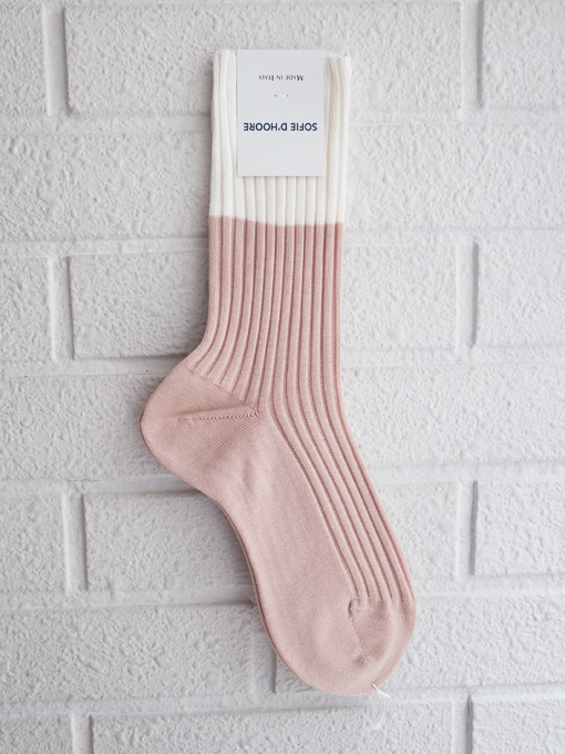 SOFIE D'HOORE　FOUR　レディース　コットン100％ レディース　バイカラーリブソックス
