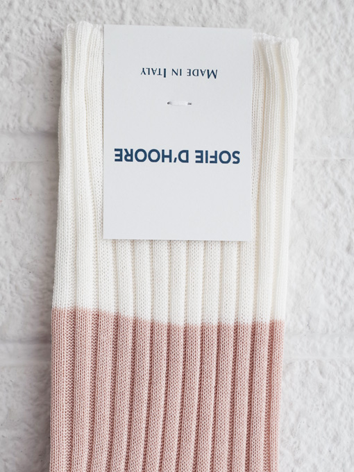 SOFIE D'HOORE　FOUR　レディース　コットン100％ レディース　バイカラーリブソックス