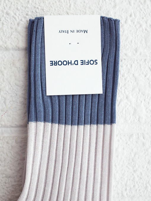 SOFIE D'HOORE　FOUR　レディース　コットン100％ レディース　バイカラーリブソックス