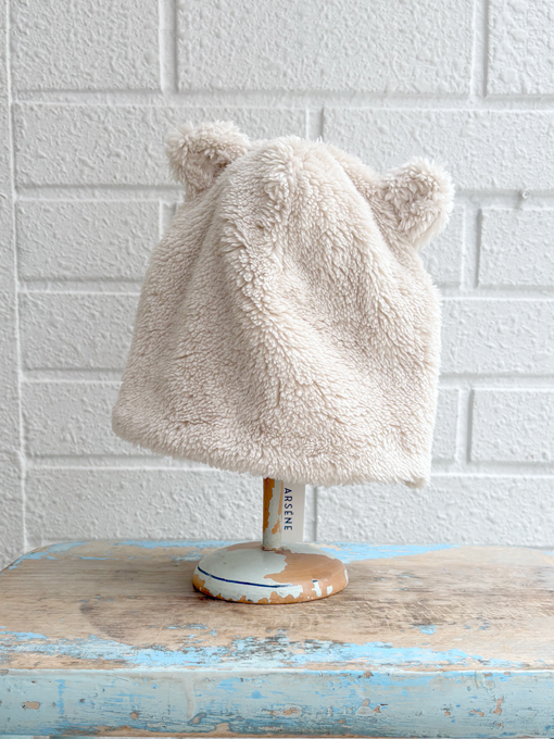 ARSENE ET LES PIPELETTES　MALO　耳付きフェイクファーベビー帽子