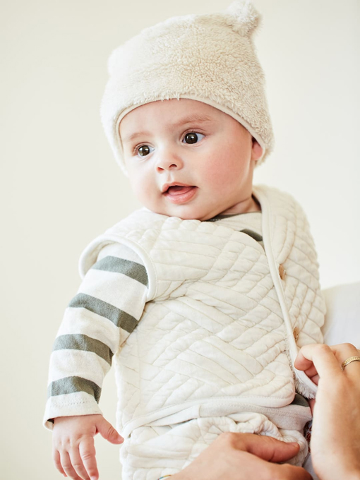 ARSENE ET LES PIPELETTES　MALO　耳付きフェイクファーベビー帽子