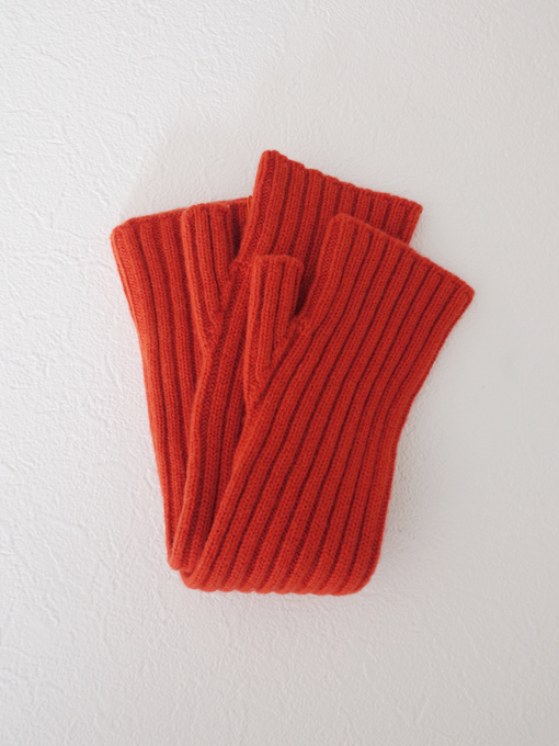 DORE DORE　カシミア混ウールニットロンググローブ　フィンガーレス