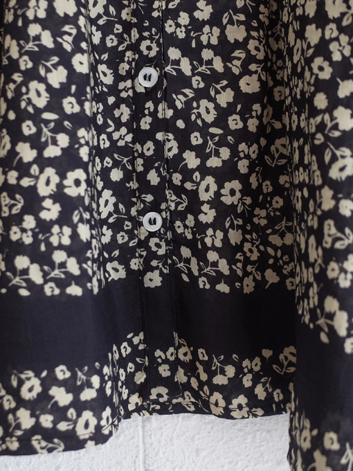 フランスブランド　emile et ida woman 　CLARA　Cotton and silk anemone button-down blouse　フラワープリントブラウス