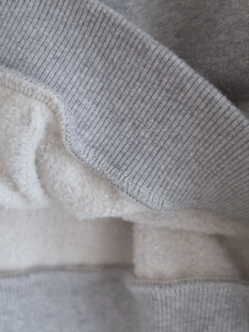 フランスブランド　emile et ida woman 　エミールエイダ　CARL　Gray organic cotton logo sweatshirt　ロゴトレーナー