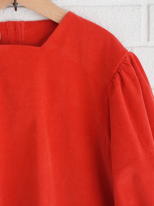 TANGERINE　細コーデュロイバルーンスカートパフブラウス