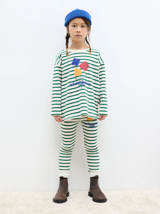 weekend house kids. Winter garden Stripes L/S t-shirt ボーダー長袖Tシャツ