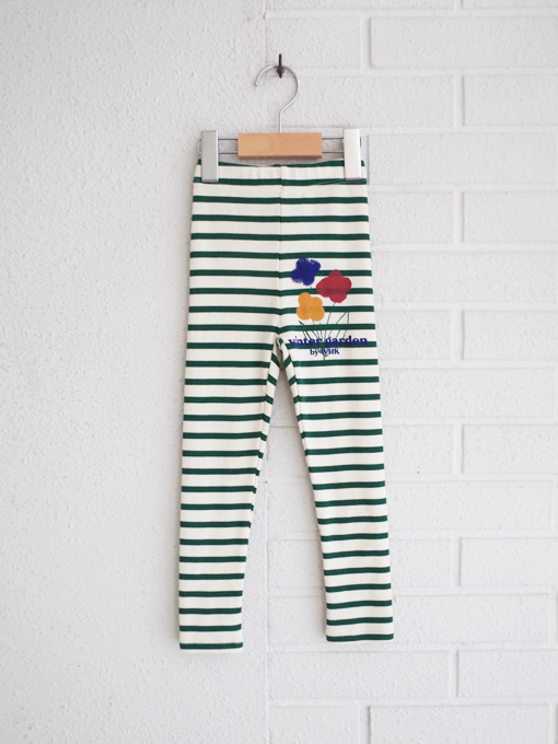 weekend house kids. Winter garden Striped leggings