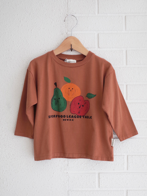 weekend house kids.　Fruity L/S t-shirt　プリント長袖Tシャツ