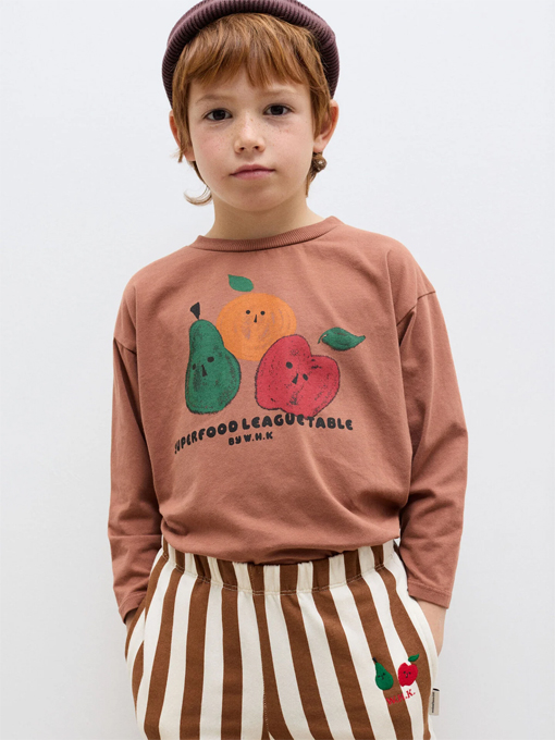 weekend house kids.　Fruity L/S t-shirt　プリント長袖Tシャツ