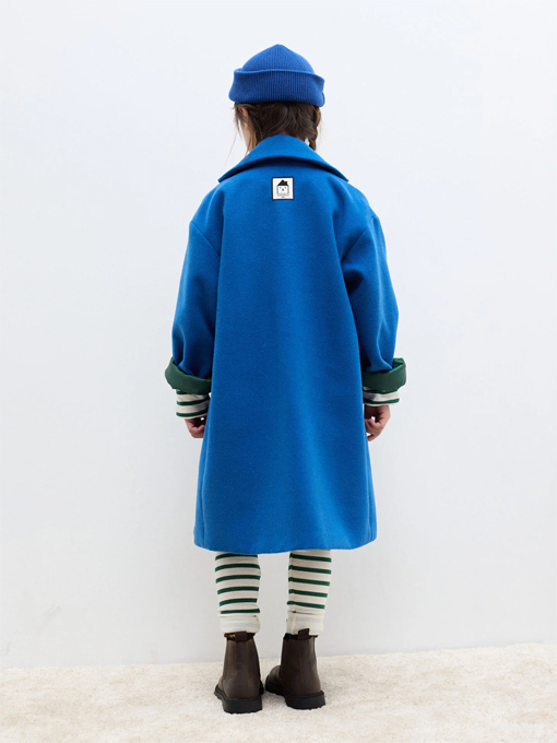 weekend house kids. Blue dog coat コート