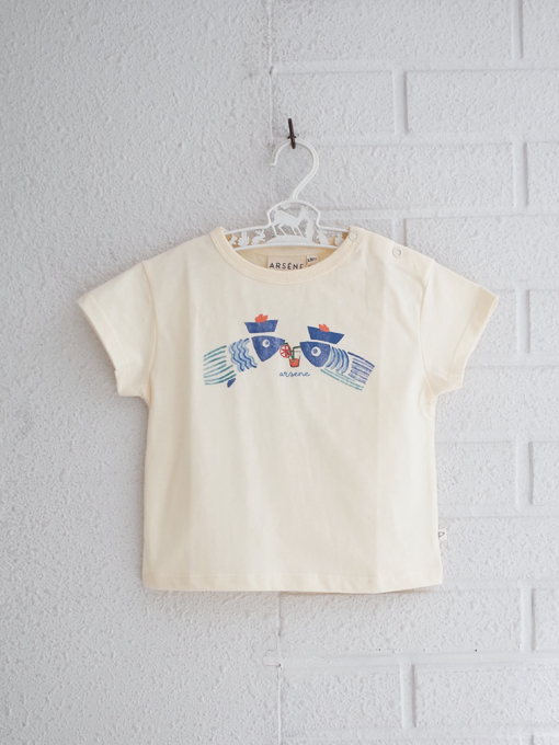 ARSENE ET LES PIPELETTES　アルセヌ エ レ ピプレット　プリントＴシャツ