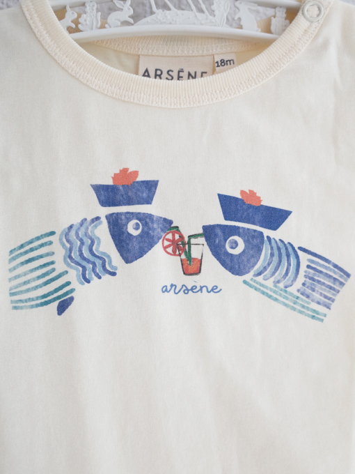 ARSENE ET LES PIPELETTES　アルセヌ エ レ ピプレット　プリントＴシャツ