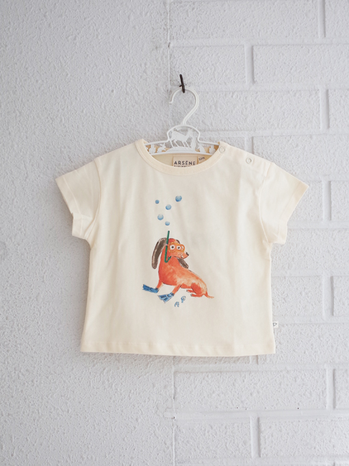 ARSENE ET LES PIPELETTES　アルセヌ エ レ ピプレット　プリントＴシャツ