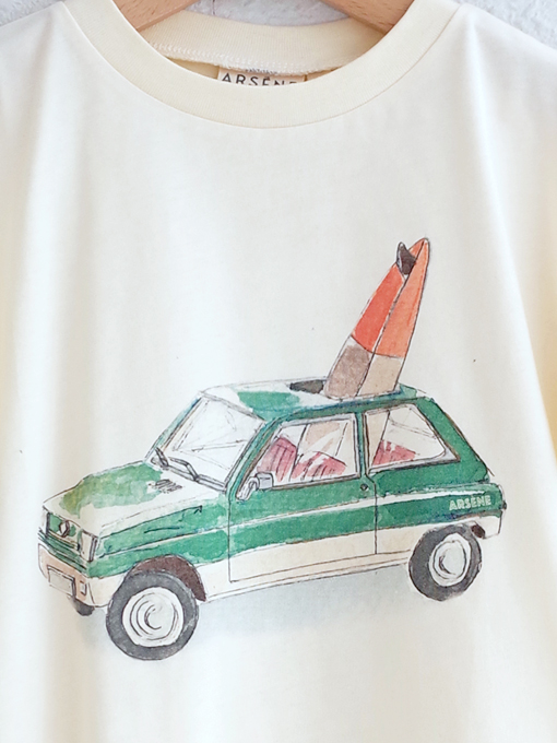 ARSENE ET LES PIPELETTES　Car T-shirt　プリントＴシャツ