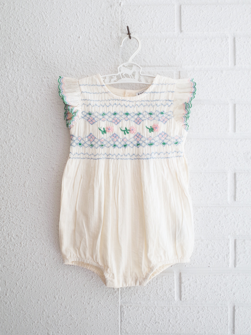 emile et ida kids　エミールエイダ　スモッキング刺繍ロンパース