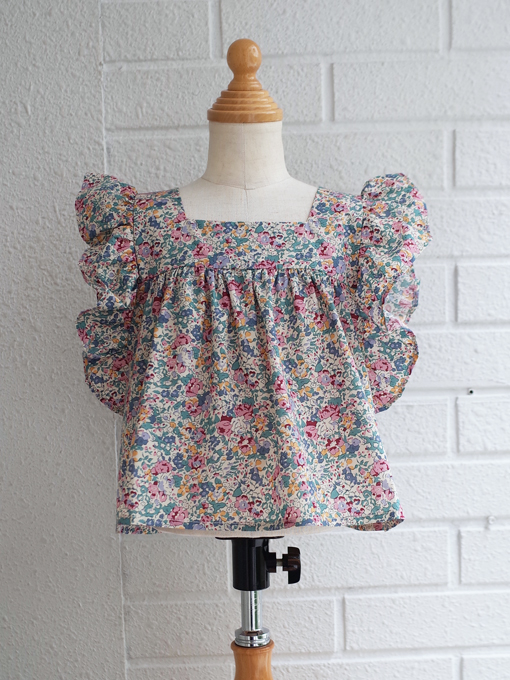 emile et ida kids　エミルーエイダ　Multicolored Liberty Blouse　リバティブラウス